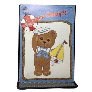 1 BEARS AHOY Designs by Gloria & Pat Book 30 1984 Hallmark 7 Designs + Alphabet